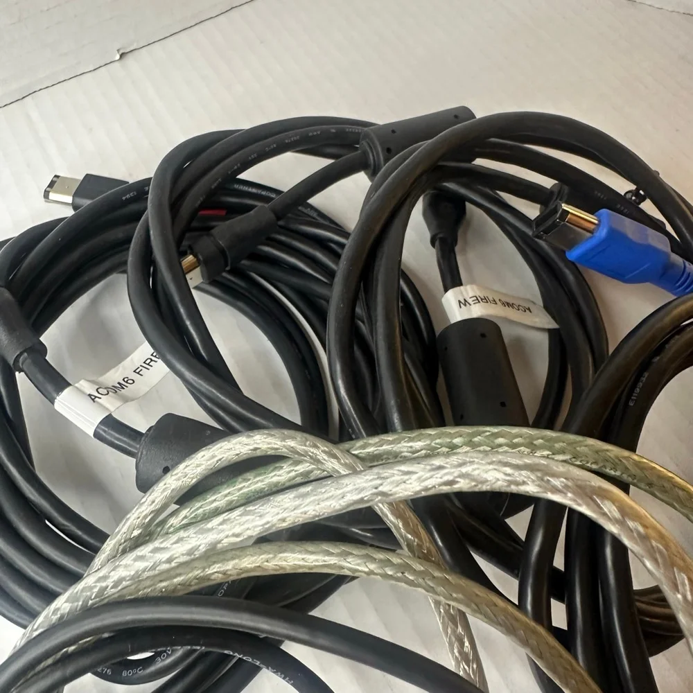 Lot of 11 FireWire 400 Cables (Various Lengths)